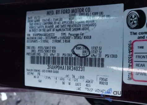 2011 Ford Fusion Se from USA, damaged, VIN 3FAHP0HA1BR340231